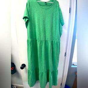 Light green Plus size midi dress